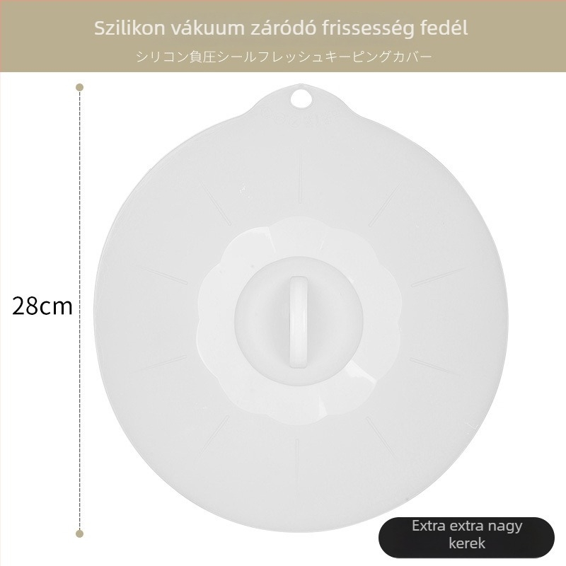 Szilikon frissességmegőrző fedél mikrohullámú sütőhöz, kerek tálfedő, élelmiszerbiztonsági minősítésű, cseppálló zárófedél