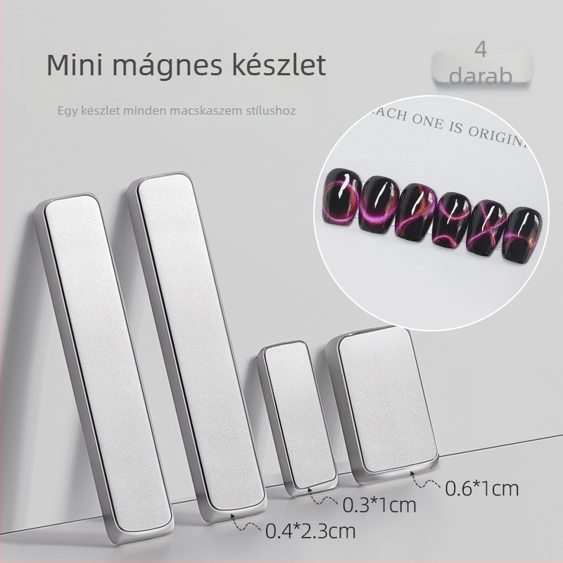 Mini Cat-Eye mágnescsík gél-lakkhoz – hosszú mágneses kőcsík a fényelnyelés és a fekete lyuk effektusához, manikűr eszköz