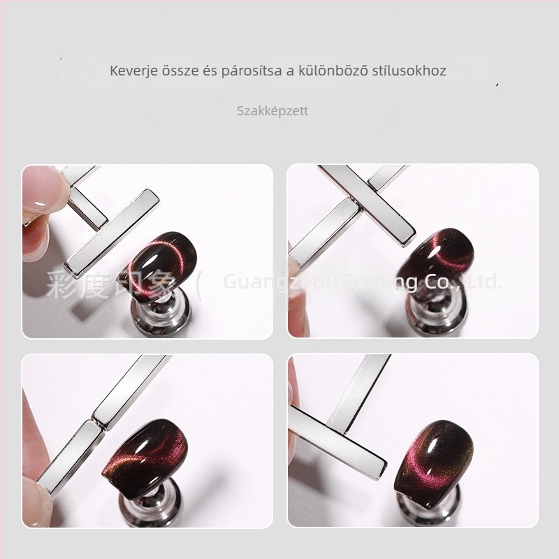 Mini Cat-Eye mágnescsík gél-lakkhoz – hosszú mágneses kőcsík a fényelnyelés és a fekete lyuk effektusához, manikűr eszköz