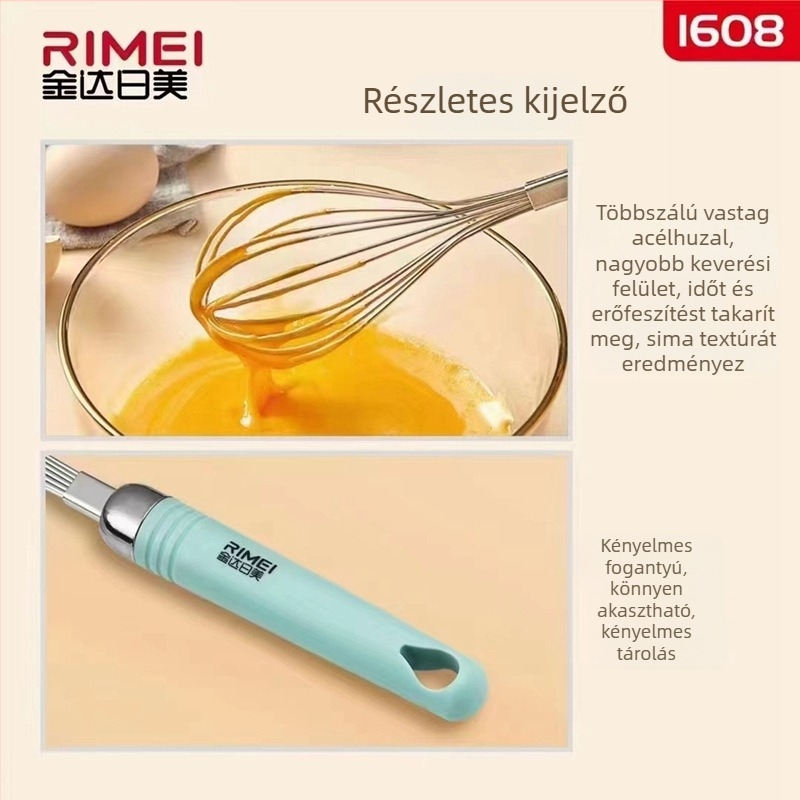 JINDA JIUS Kézi tojáshabosító 1608, rozsdamentes acél, konyhai eszköz