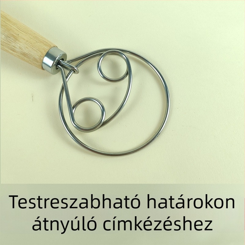 Rozsdamentes acél tojásverő, liszt szitó, tésztakeverő, tölgyfa salátaszerszám, kézi konyhai sütőeszközök