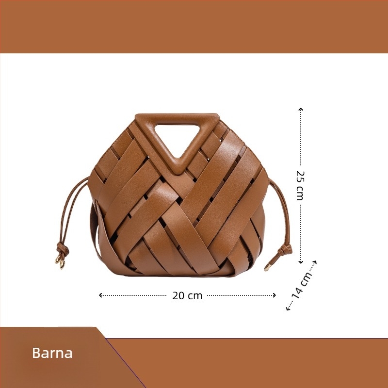 Yingyuejin PU Szövött Szív Formájú crossbody táska mágneses zárással, közepes méret, belső cipzáras zseb, pamut bélés