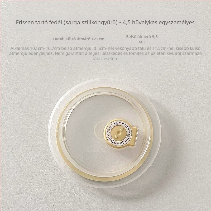 Szilikon kör alakú tálfedő mikróhoz, többször használható, légmentesen záró