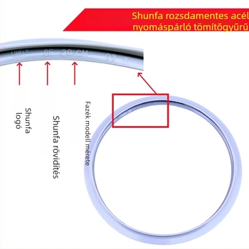 Shunfa szilikon tömítőgyűrű nyomásos fazékhoz, 16–28 cm