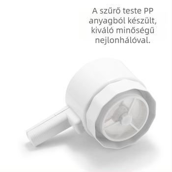Elektromos kézi lisztszita, műanyag házzal és rozsdamentes acél belső maggal