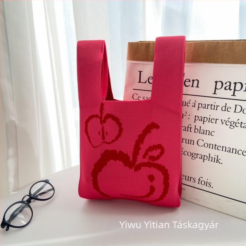 Kötött válltáska keresztpánttal, nagy kapacitású, mindennapi használatra