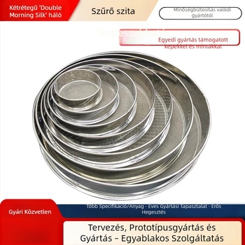 304 rozsdamentes acél lisztszita háztartási sütéshez – különböző méretű szitáló háló