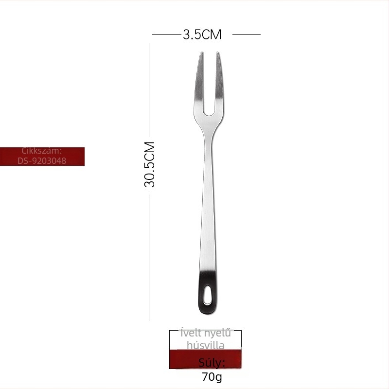 Rozsdamentes acél konyhai eszközök készlet: spatulák, serpenyőlapát, fazéklapát, húsvillák és rizslapát
