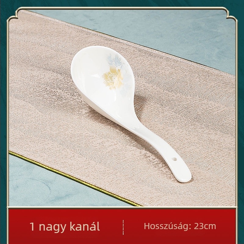 Jingdezhen porcelán étkészlet: rizs tálak és nagy kínai stílusú levesestálak, csontporcelán étkészlet, minimalistikus otthoni használatra