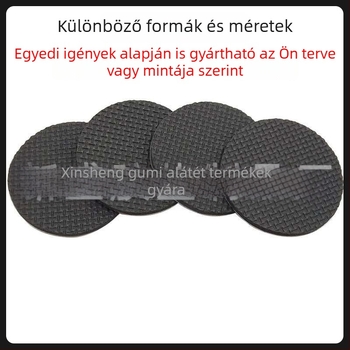 Fekete EVA habból készült, hálós mintázatú csúszásmentes alátét, egyoldalú öntapadós az asztal aljához