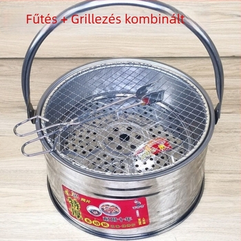 Sűrített szénkazán kültéri fűtéshez, hordozható tűzhely és grillsütő