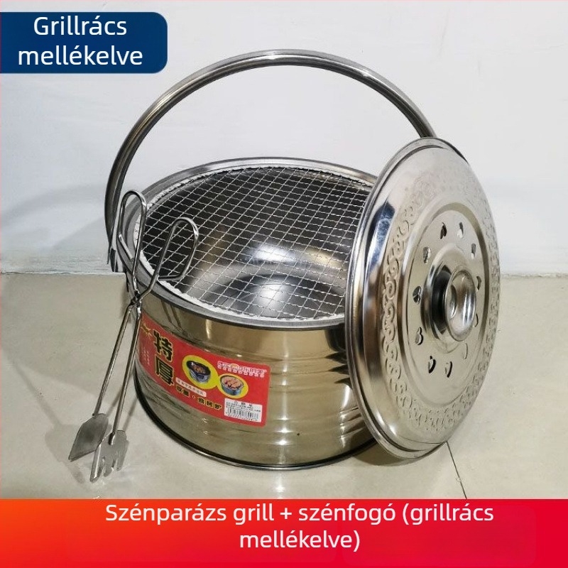 Sűrített szénkazán kültéri fűtéshez, hordozható tűzhely és grillsütő