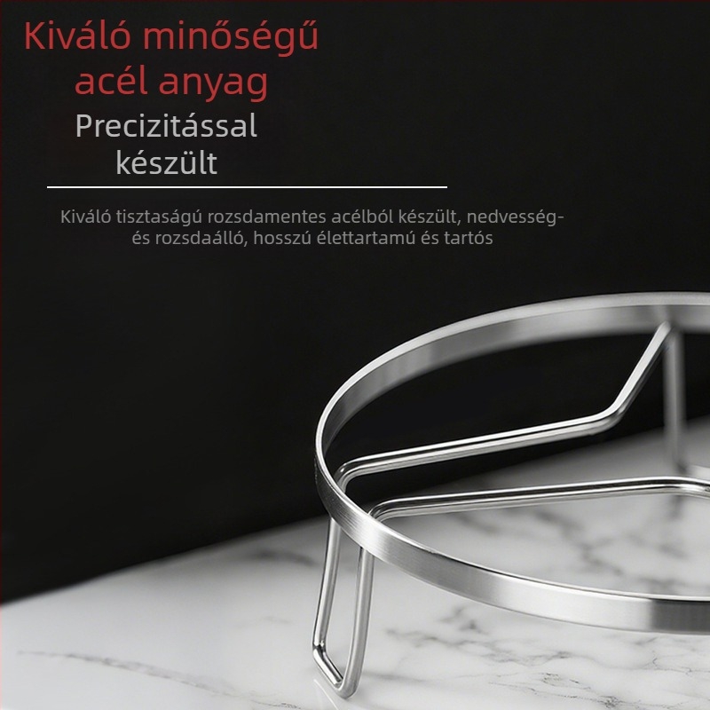 Vastagított rozsdamentes acél gőzítő állvány konyhához, hőszigetelt fazék alátét és tároló gőzölőkhöz