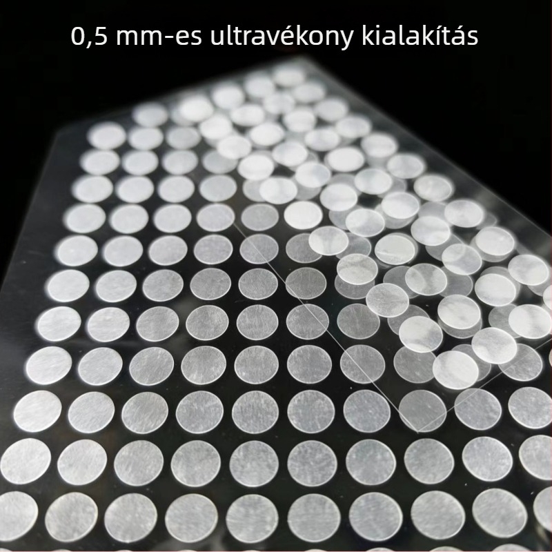0,5 mm átlátszó hálós szilikon talpbetétek, kör alakúak, élelmiszer-minőségű, csúszásmentes, ütéscsillapító