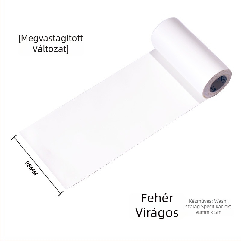 Washi szalag naplóhoz és papír alapú alapcsomag – DIY dekoráció fekete-fehér háttérrel