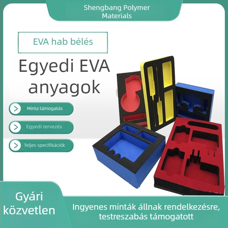 EVA habos belső belső bevonat és EVA alsó bélés, ütésvédő csík, vágás, gravírozás és sztancolás, EVA antistatikus habpanel