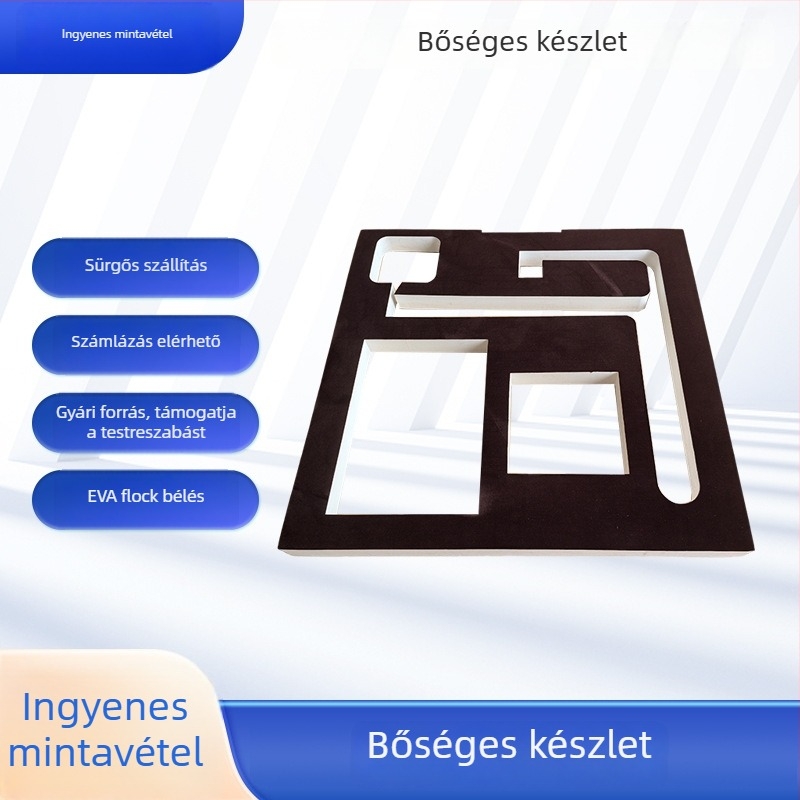 Egyedi EVA hab belső tálca kozmetikumokhoz, ajándékokhoz és ékszerekhez boros dobozokban, EVA flokos bevonattal