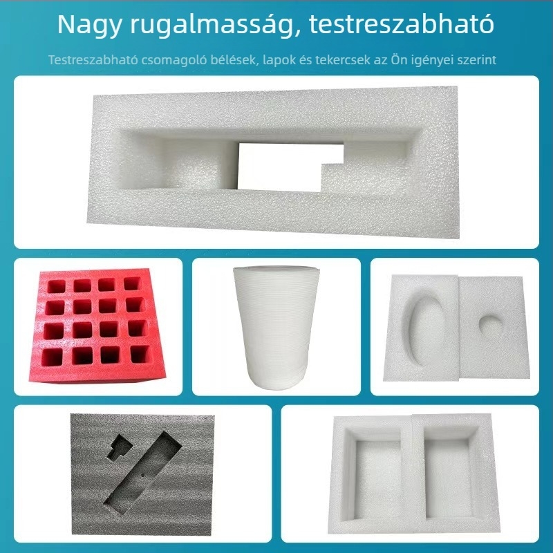 Gyárilag testreszabott, magas sűrűségű EPE Pearl Cotton belső bélés ütésvédelméhez és antistatikus csomagoláshoz