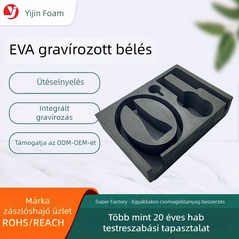 Fekete alumínium eszköz‑tároló EVA béléssel, ütésálló gurulós koffern belső habos betéttel, CNC egy darabból készült formázás