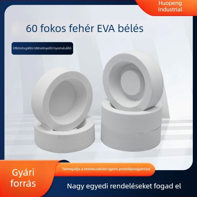 Egyedi antistaatikus EVA belső tálca integrált formázott dizájnnal fejhallgatókhoz ajándékdobozban, fehér EVA hab