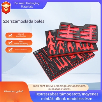 Ipari EVA belső bevonat és betétek csomagoláshoz, antistatikus EVA habbetétek a szerszámtartókhoz, faragott színes habbelső