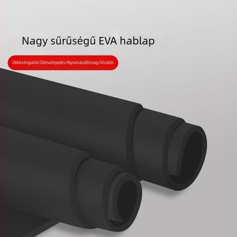 EVA hablap fekete-fehér belső habburkolattal, nagy sűrűségű belső tartó, kártyahely gravírozással, 60° merevség