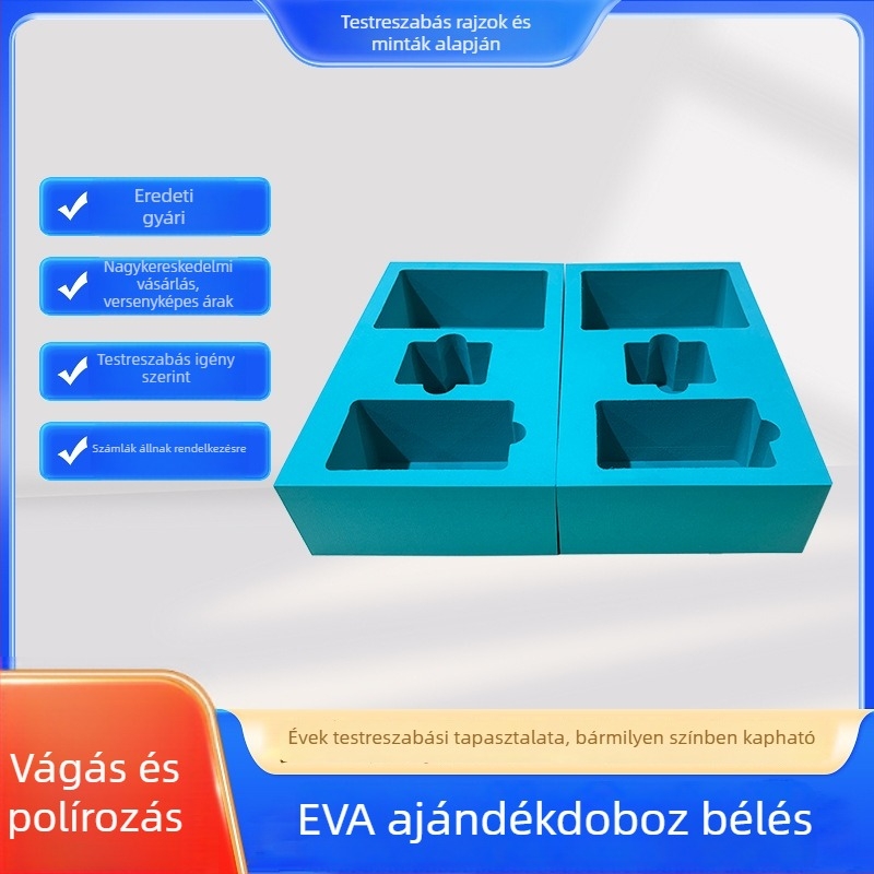 Személyre szabott EVA hab bevonat belső tálca ütésálló csomagoláshoz — egyrészes öntött dizájn gravírozással