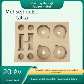 Belső cellás karton tál belső borítással, különleges alakú ütéscsillapító csomagolás