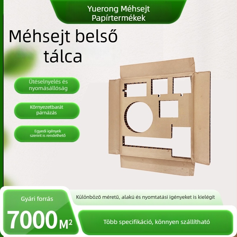 Belső cellás karton tál belső borítással, különleges alakú ütéscsillapító csomagolás