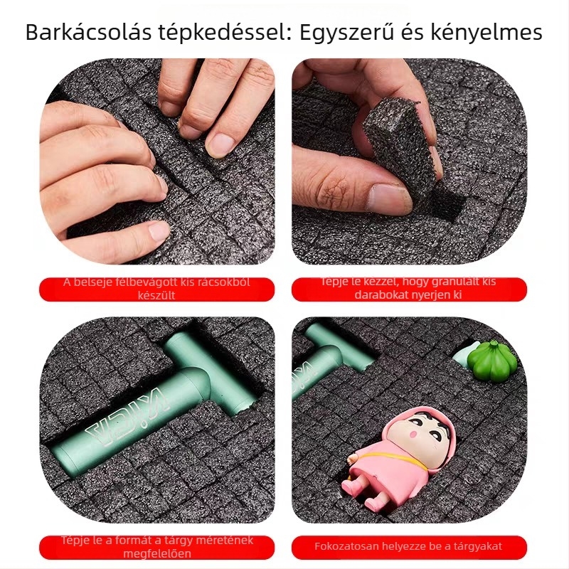 Gyöngyház pamut bélés drón kamera számára — habpárna, téphető rács személyre szabott formákhoz