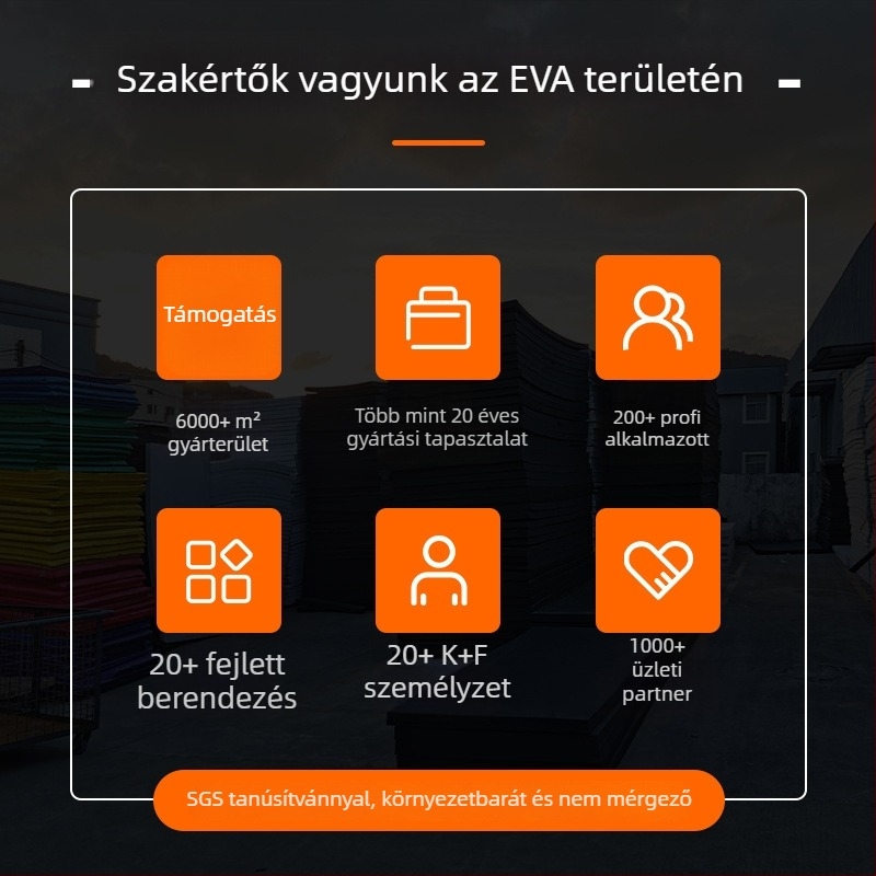 EVA bélés hab: tűzálló, antisztatikus, környezetbarát, testreszabható vastagság, sűrűség és szín