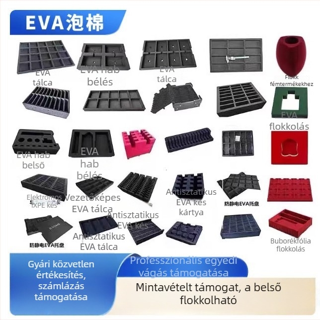EVA bélés, EVA betét, EVA hab, egyedi EVA gravírozás, EVA csomagolás, EVA kártyahely, EVA kivágás alakra