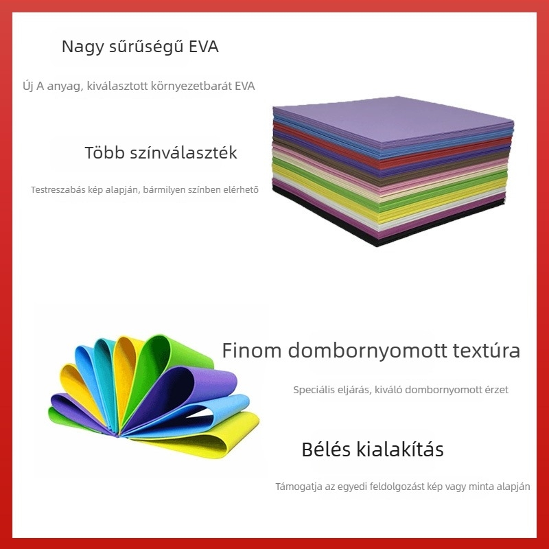 Egyedi EVA hab belső burkolat szerszámos dobozokhoz, fehér, dombornyomás és die-cut formázás