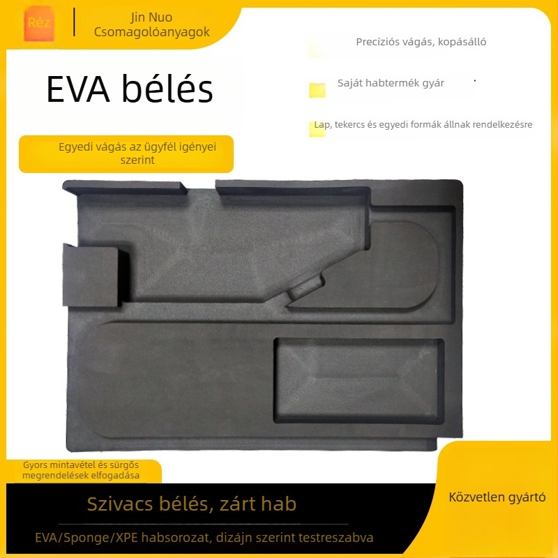 EVA belső betét különleges alakú kivágású ajándékdobozhoz, EVA hab, kis tétel mintákhoz