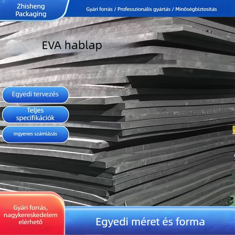 38° Fekete-fehér EVA hablap, nagy sűrűségű hablap, ütéscsillapító csomagolási belső, DIY anyag