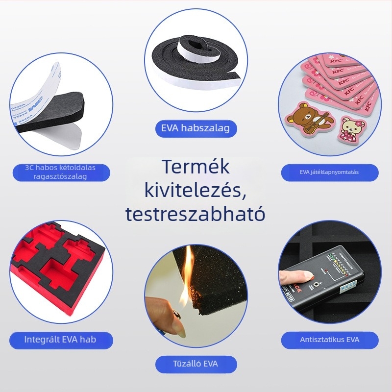 Egy darab EVA belső gravírozott, antistatikus bevonattal az habbal és gyöngyház pamuttal készült ajándékdobozhoz