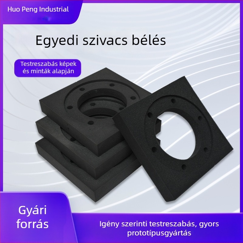 Egyedi fekete EVA flockos belső ékszerdobozhoz, ütésálló habpárna és belső kozmetikai támasz