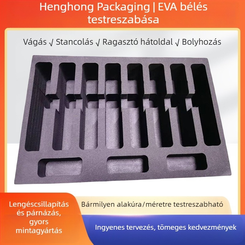 Henghong EVA hab belső támasztó csatornával, ütésvédő csík, szagtalan, tűzálló, antistatikus, 38–80°C
