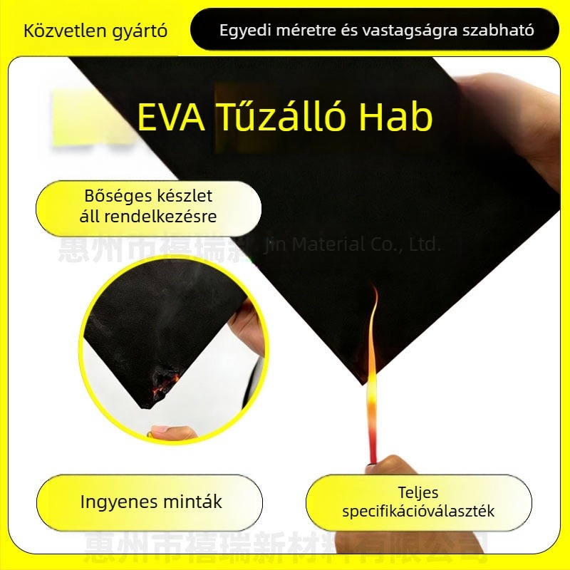 Tűzálló EVA hablap elektronikai eszközökhöz, testreszabható EVA hablemez az új energia alkalmazásokhoz