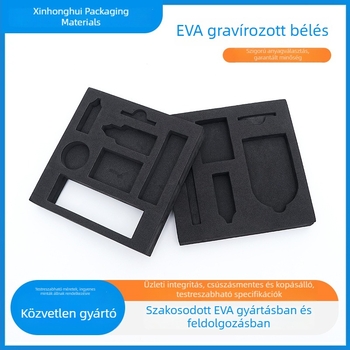 EVA gravírozott belső bevonat szerszámtartó dobozhoz, integrált belső tálcával és ütéscsillapító töltéssel
