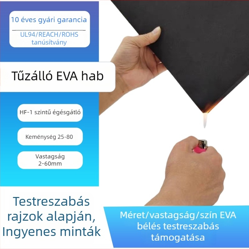 Tűzálló EVA habpanel, testreszabható EVA hablemezek, EVA belső borítás új energia alkalmazásokhoz