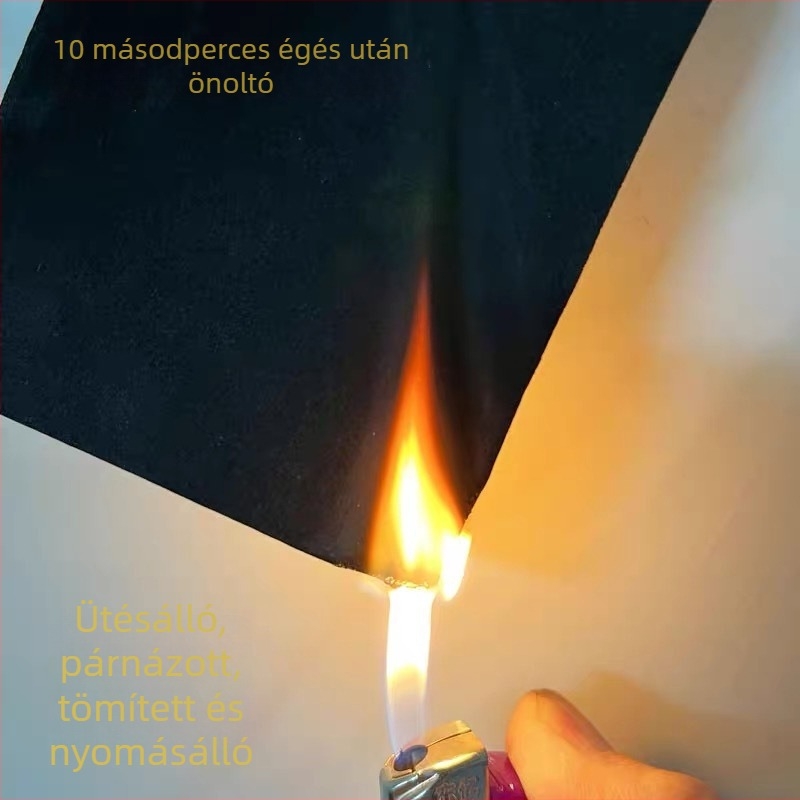 Fekete EVA hablap, nagy sűrűségű, tűzálló és hőálló, hátoldali ragasztóval Li-ion akkumulátor habpárnákhoz.
