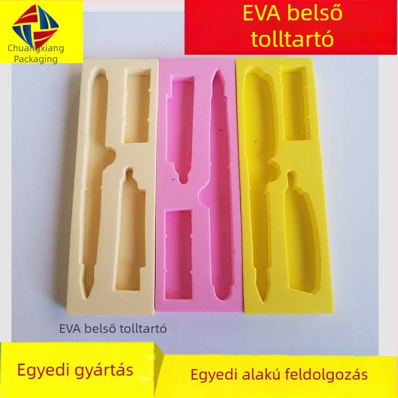 Személyre szabható flockált EVA hab belső tálca kozmetikai és ékszer csomagoláshoz, prémium bélés