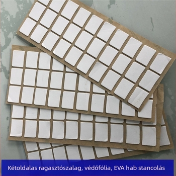 Nagy méretű PET védőfilm szilikon ragasztóval, EVA hab és PC lemez kivágott alkatrészekkel