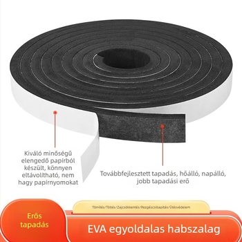 EVA egyoldalúan öntapadó ajtó- és ablak tömítőszalag habmaggal, hang- és porvédelmet nyújtva
