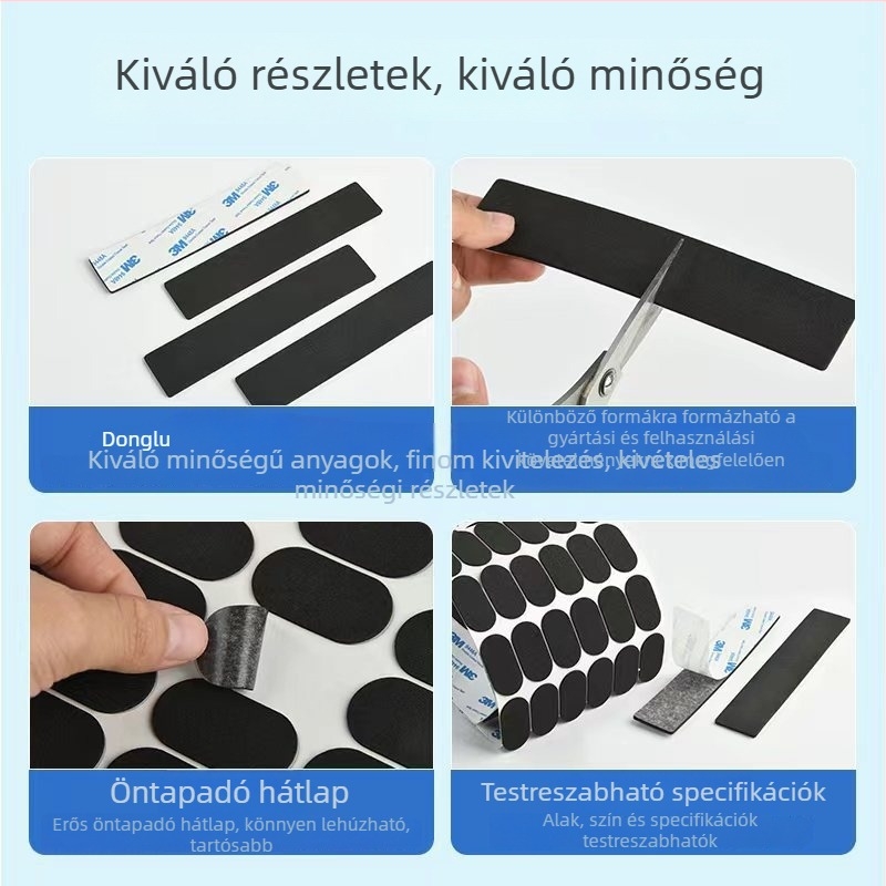 Fekete EVA habból készült csúszásmentes öntapadós alátét bútorokhoz és padlóhoz