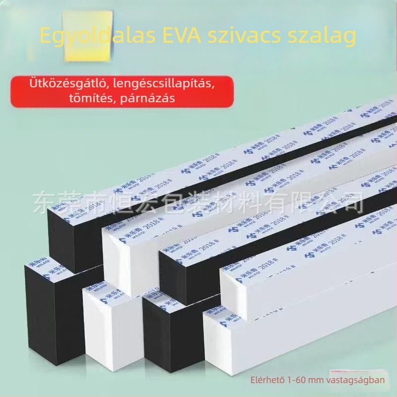 EVA habosított, kétoldalas ragasztószalag - szigeteléshez, hangszigeteléshez és rezgéscsillapításhoz (sűrűség 30–80 kg/m³)