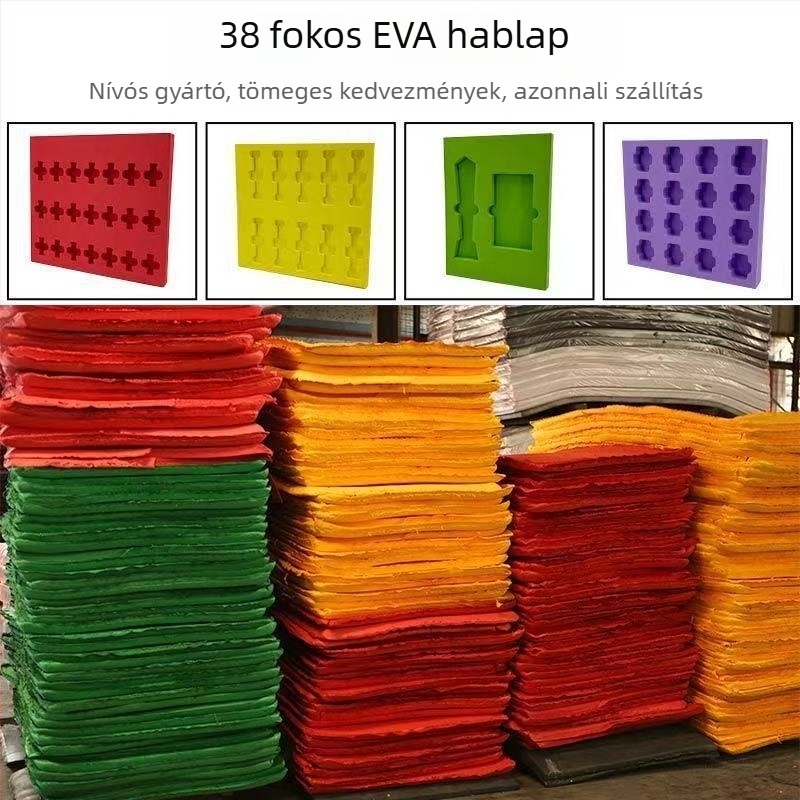 Színes EVA hablapok, A-osztályú, környezetbarát, alacsony illatú, csomagolási belső réteghez