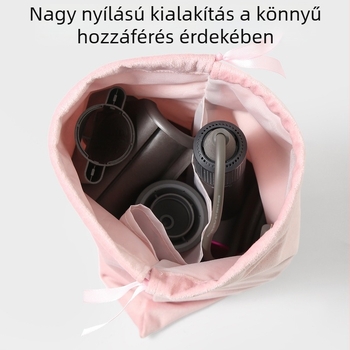 Dyson utazó hajszárító tárolótáska – flanel anyagú húzókötéses porvédő tok, többfunkciós