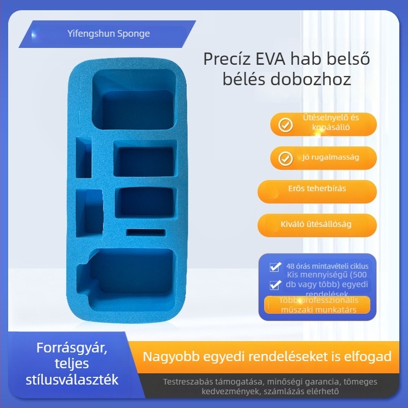 Egyedi antistatikus szerszámtartó doboz flockolt EVA béléssel és színes, nagy sűrűségű EVA habbetéttel
